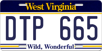 WV license plate DTP665