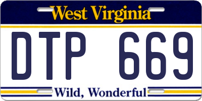 WV license plate DTP669