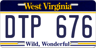 WV license plate DTP676
