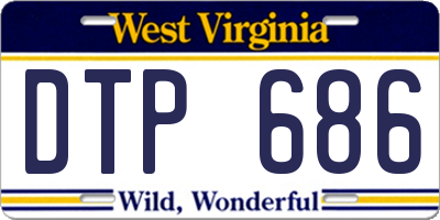 WV license plate DTP686