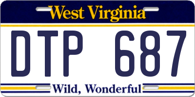 WV license plate DTP687