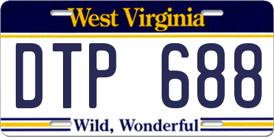 WV license plate DTP688