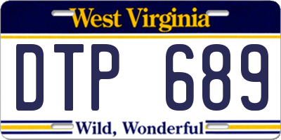 WV license plate DTP689