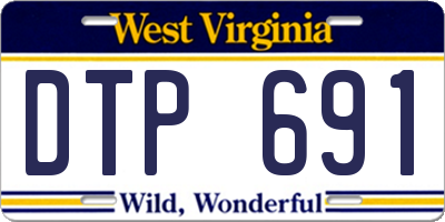 WV license plate DTP691