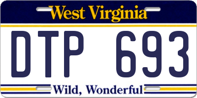 WV license plate DTP693