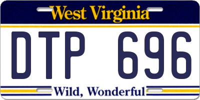 WV license plate DTP696