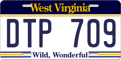 WV license plate DTP709