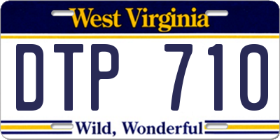 WV license plate DTP710