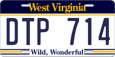WV license plate DTP714