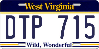 WV license plate DTP715