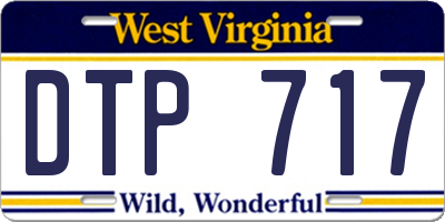 WV license plate DTP717