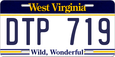 WV license plate DTP719