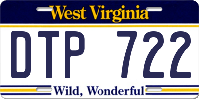 WV license plate DTP722