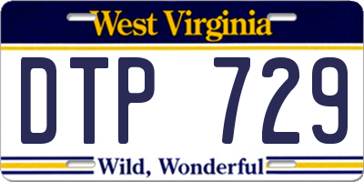 WV license plate DTP729