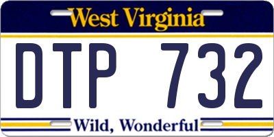 WV license plate DTP732
