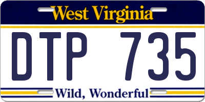 WV license plate DTP735