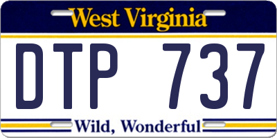 WV license plate DTP737