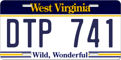 WV license plate DTP741