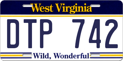 WV license plate DTP742