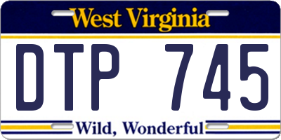 WV license plate DTP745