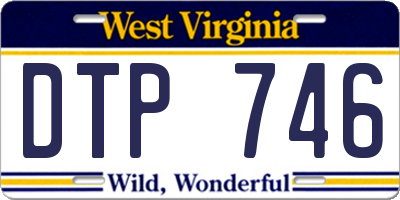 WV license plate DTP746