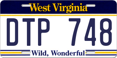 WV license plate DTP748