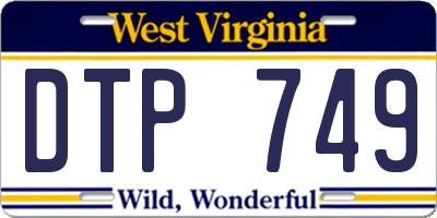 WV license plate DTP749