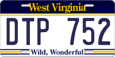 WV license plate DTP752