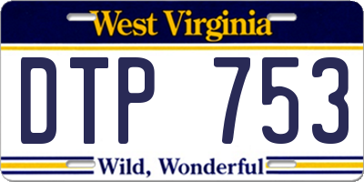 WV license plate DTP753