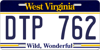WV license plate DTP762