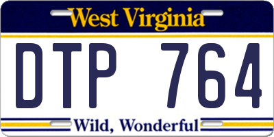 WV license plate DTP764