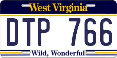 WV license plate DTP766