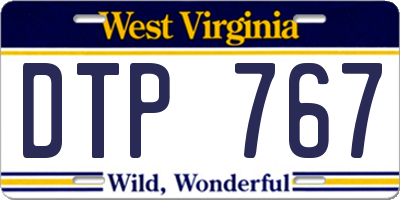 WV license plate DTP767