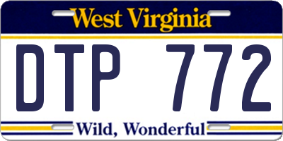 WV license plate DTP772