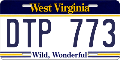 WV license plate DTP773