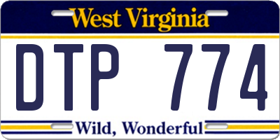 WV license plate DTP774