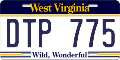 WV license plate DTP775