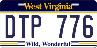 WV license plate DTP776