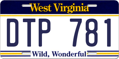 WV license plate DTP781