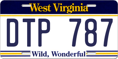 WV license plate DTP787