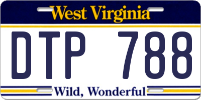 WV license plate DTP788
