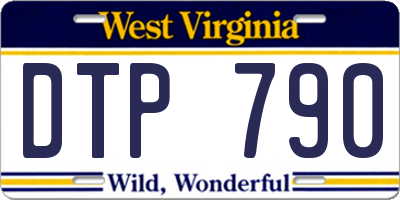 WV license plate DTP790