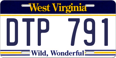 WV license plate DTP791