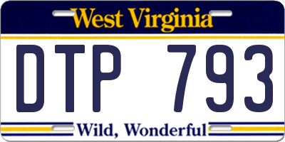 WV license plate DTP793