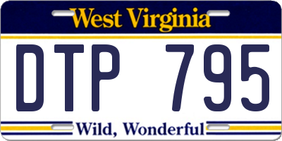 WV license plate DTP795