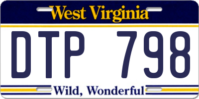 WV license plate DTP798