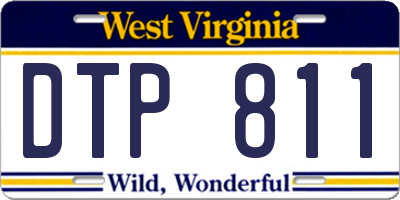 WV license plate DTP811