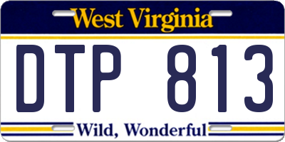 WV license plate DTP813