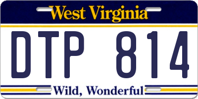 WV license plate DTP814