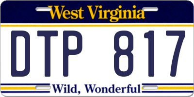 WV license plate DTP817